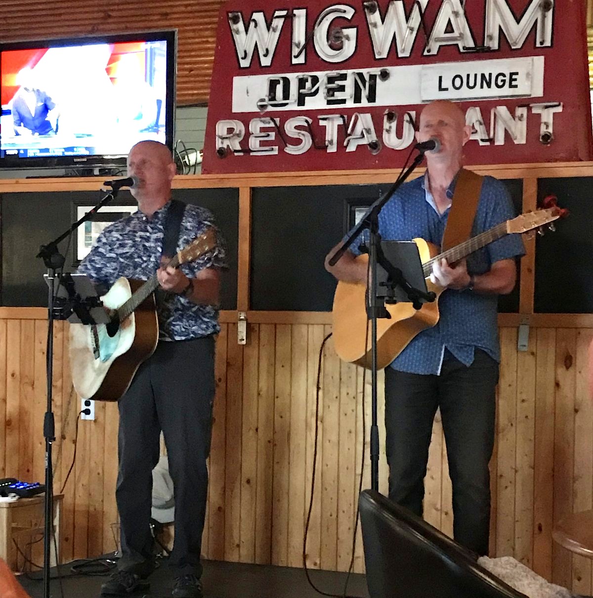 Performing live with acoustic guitar